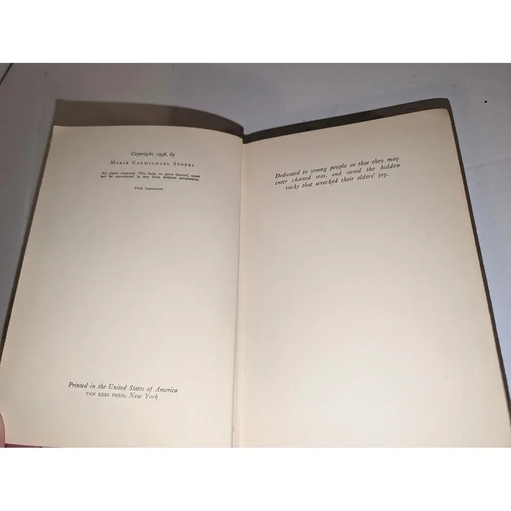 1936 Change Of Life In Mem And Women HC Book Putnam, Stopes, Marie C.